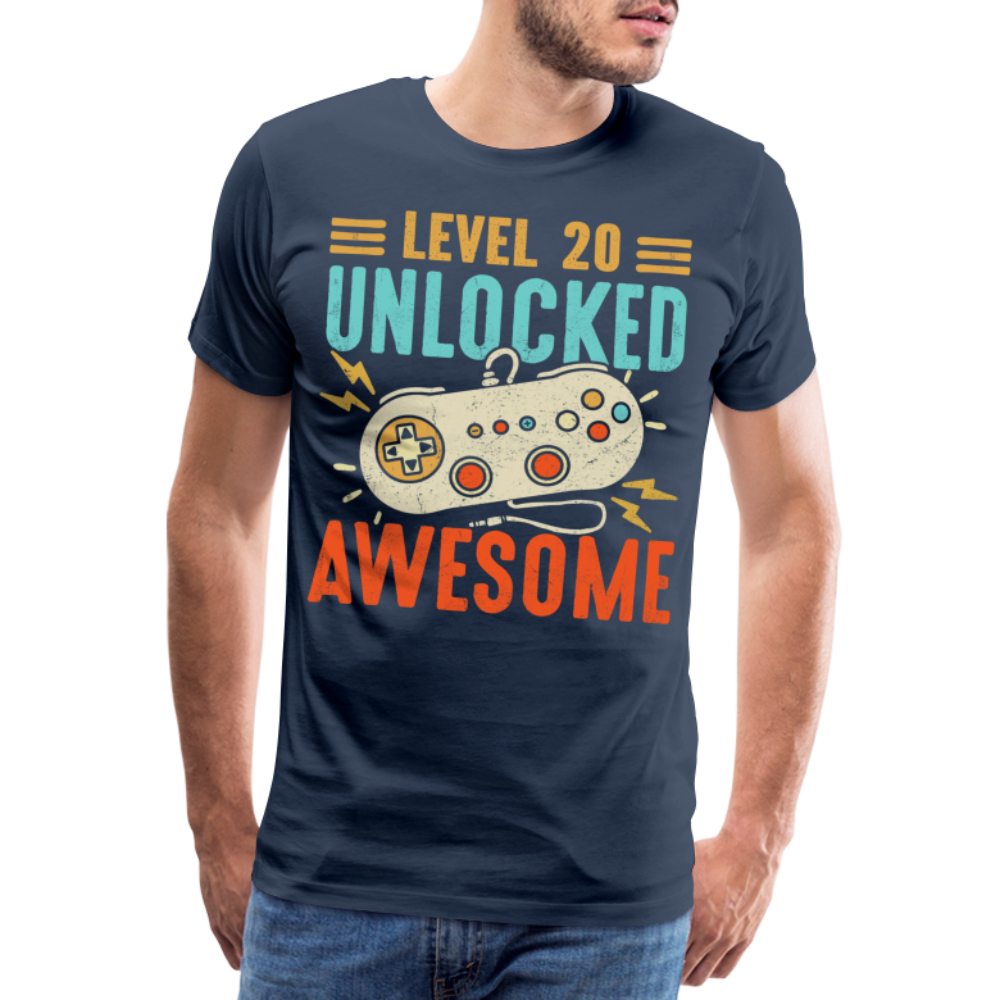 30. Geburtstag Gamer Level 30 unlocked Gaming Zocker Geschenk T-Shirt - Navy