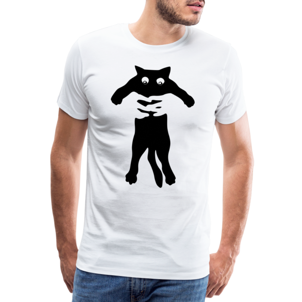 Katzen Liebhaber Katze hochheben Lustiges T-Shirt - Weiß