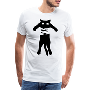 Katzen Liebhaber Katze hochheben Lustiges T-Shirt - Weiß
