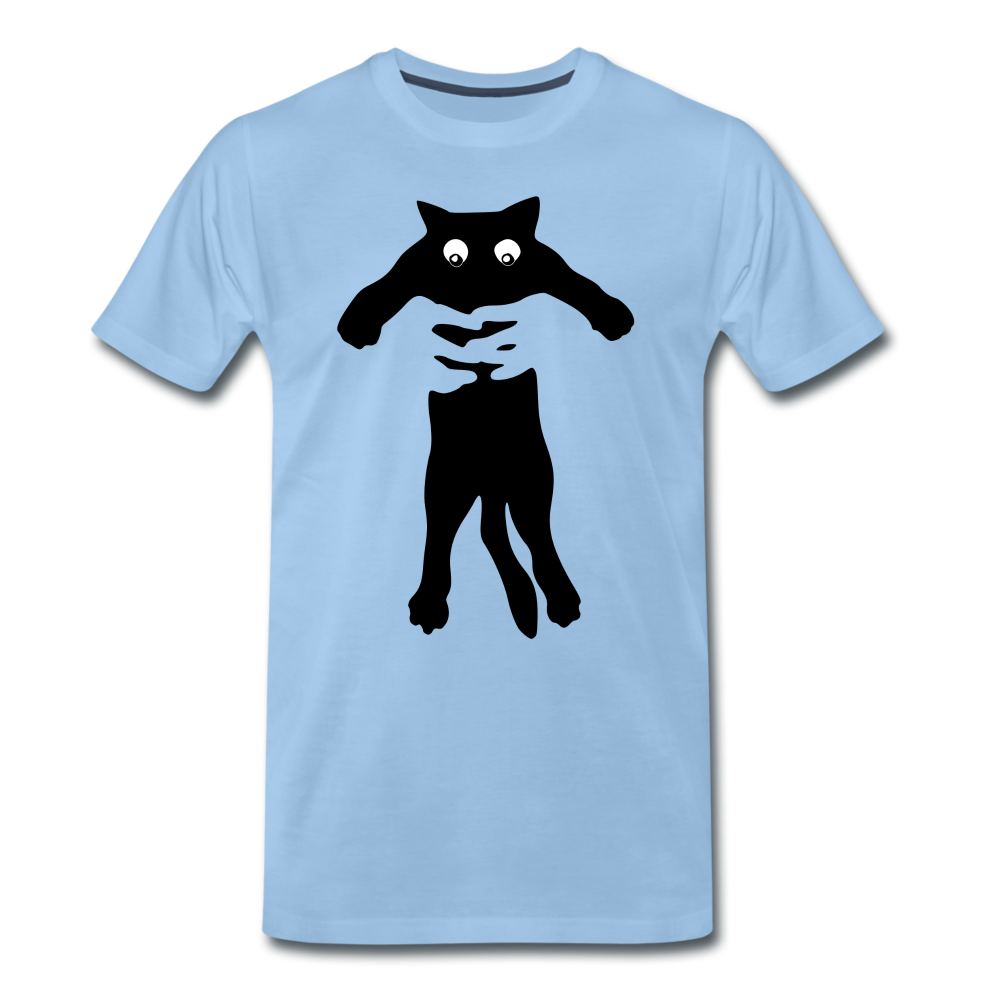 Katzen Liebhaber Katze hochheben Lustiges T-Shirt - Sky