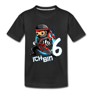 6. Kinder Geburtstags Geschenk Ninja ich bin 6 Kinder Premium T-Shirt - Schwarz