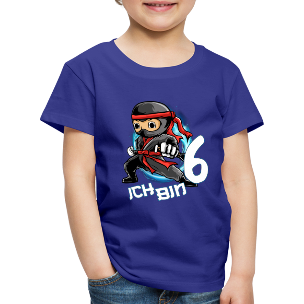 6. Kinder Geburtstags Geschenk Ninja ich bin 6 Kinder Premium T-Shirt - Königsblau