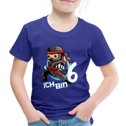 6. Kinder Geburtstags Geschenk Ninja ich bin 6 Kinder Premium T-Shirt - Königsblau