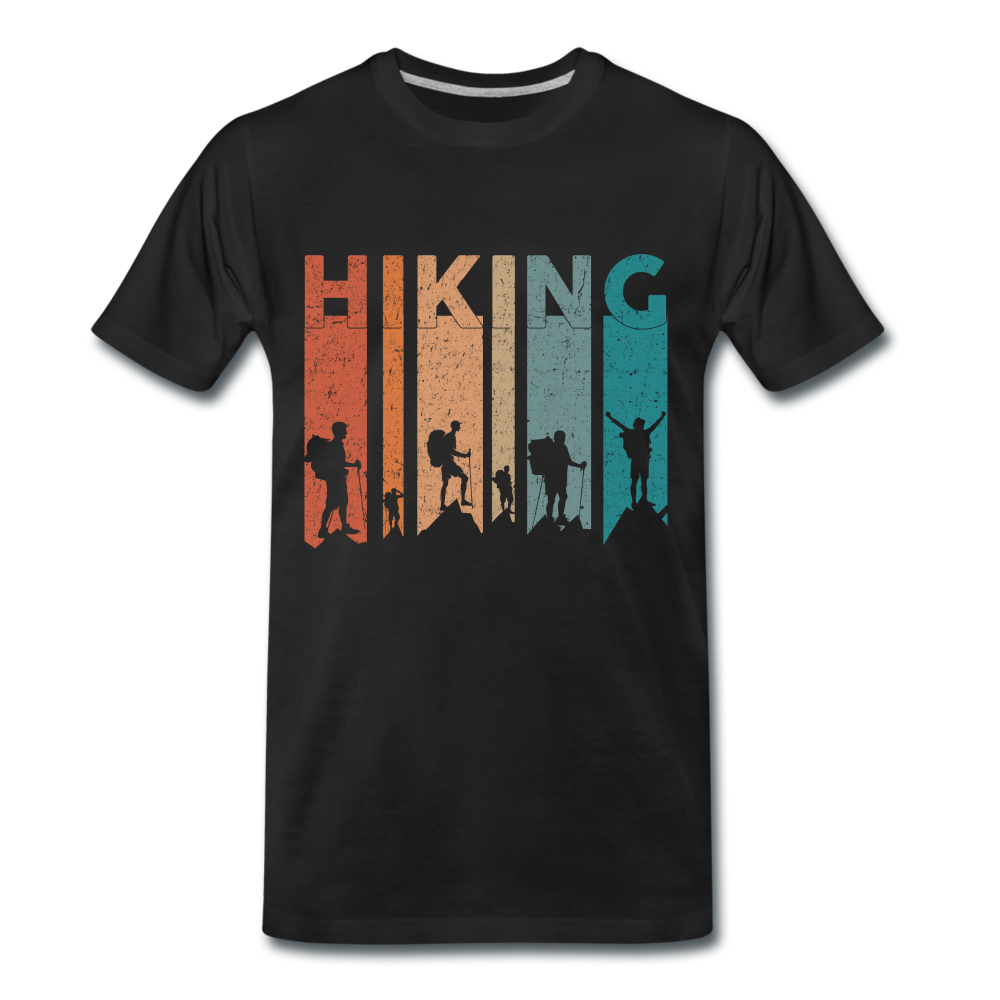 Bergsteigen Wandern Bergmenschen Klettern Hiking T-Shirt - Schwarz