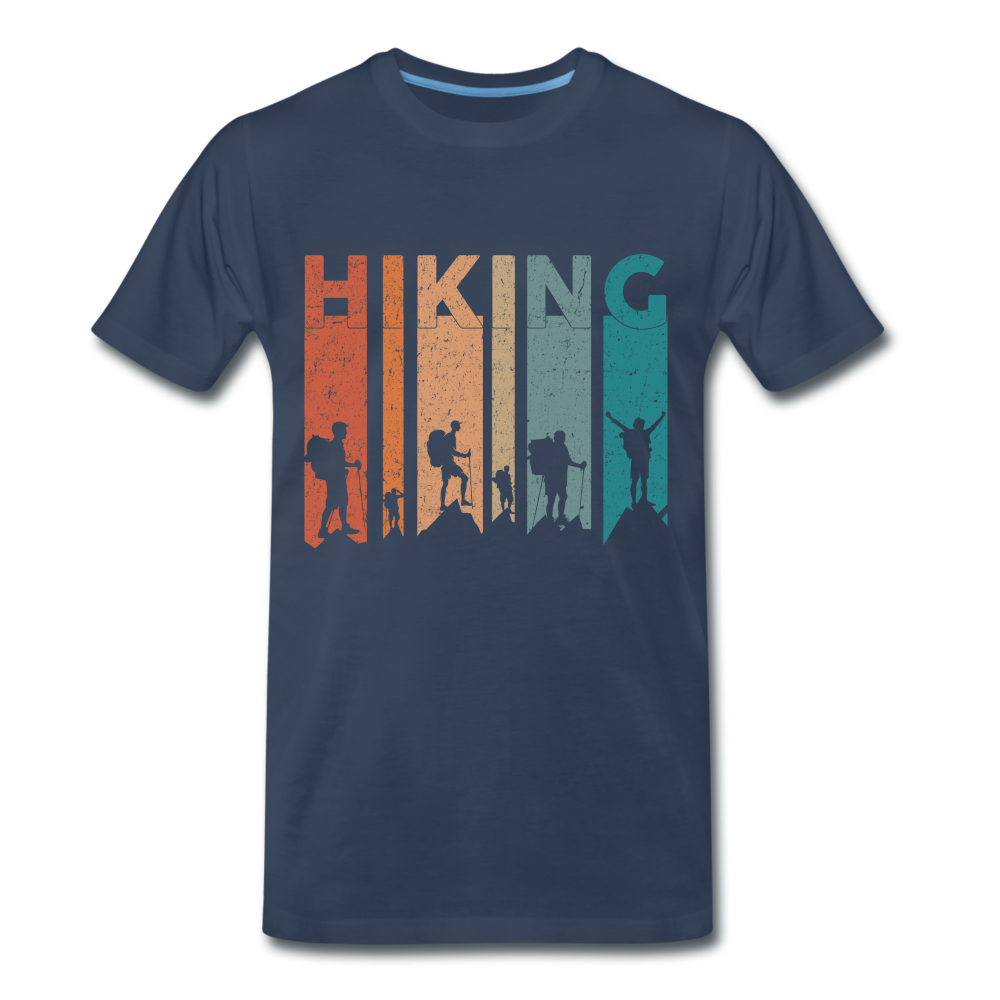 Bergsteigen Wandern Bergmenschen Klettern Hiking T-Shirt - Navy