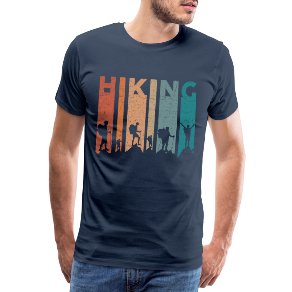 Bergsteigen Wandern Bergmenschen Klettern Hiking T-Shirt - Navy