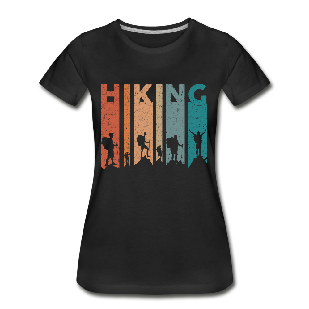 Bergsteigen Wandern Bergmenschen Klettern Hiking Frauen Premium Bio T-Shirt - Schwarz