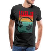 Gamer 18. Geburtstag Level 18 Freigeschaltet Zocker Geschenk T-Shirt - Schwarz