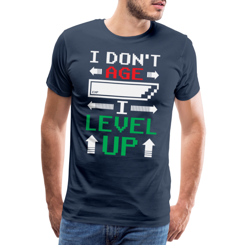 Geburtstag Gamer Gaming Zocken werde nicht älter ich level up T-Shirt - Navy