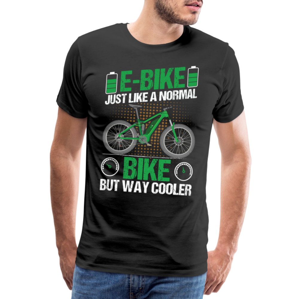 E-Bike wie ein normales Fahrrad nur cooler Geschenk T-Shirt - Schwarz