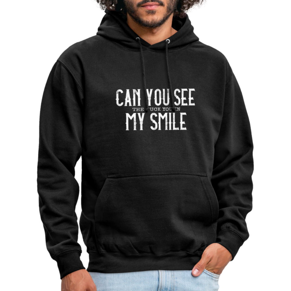 Sarkasmus Can You See The F**k You In My Smile Lustiger Unisex Hoodie - Schwarz