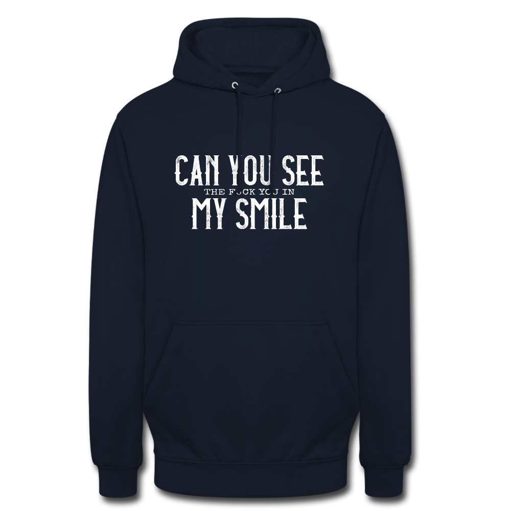 Sarkasmus Can You See The F**k You In My Smile Lustiger Unisex Hoodie - Navy