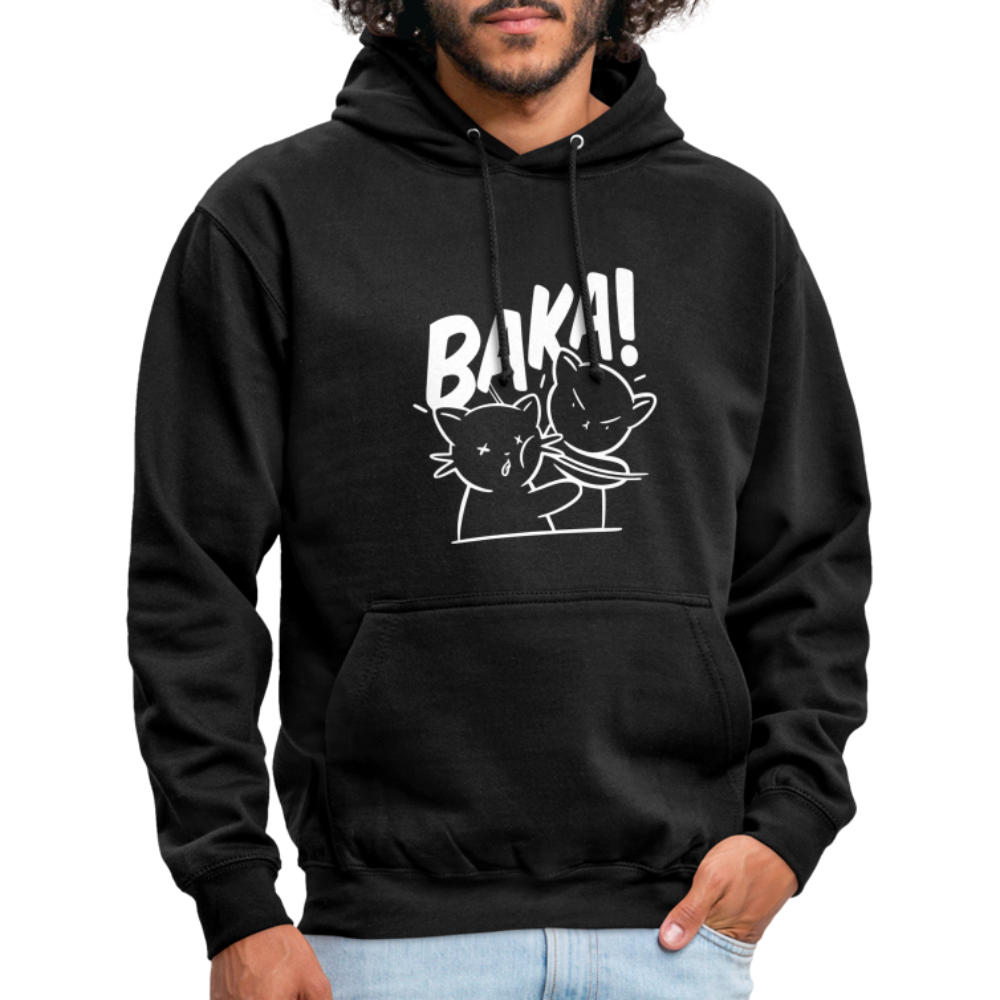 Cartoon Anime Baka Ohrfeige Lustiger Unisex Hoodie - Schwarz