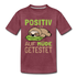 Faultier positiv auf Müde getestet Lustiges Geschenk Kinder Premium T-Shirt - Bordeauxrot meliert