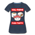 Sushi Kawaii You Make Miso Happy Lustiges Frauen Bio T-Shirt - Navy
