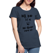 Der Hund tut nix das Frauchen schon Frauen Bio T-Shirt - Navy