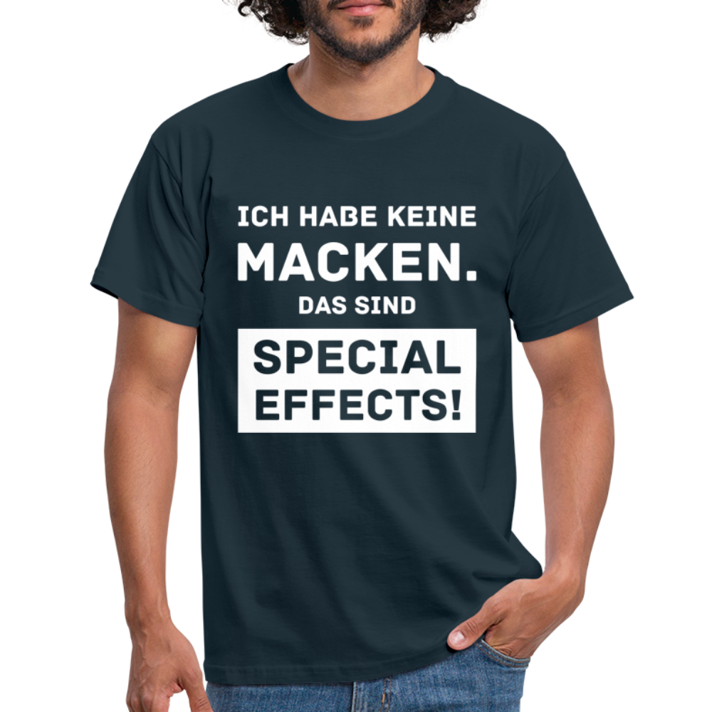 T-Shirt Hab keine Macken Das Sind Special Effects Lustiges T-Shirt - Navy