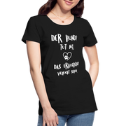 Der Hund tut nix das Frauchen schon Frauen Bio T-Shirt - Schwarz