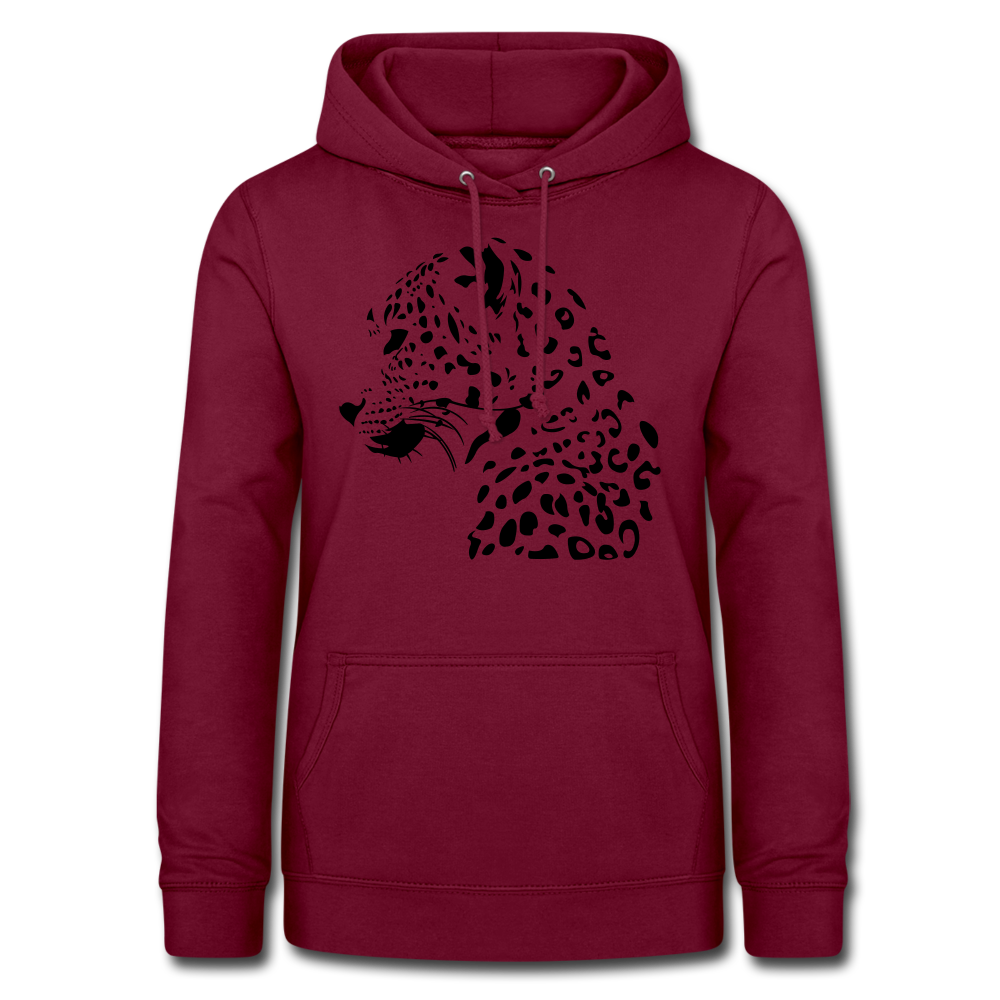 Leopard Liebhaber Leopard Muster Frauen Hoodie - Bordeaux