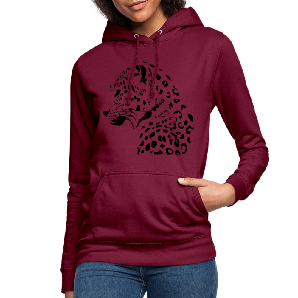 Leopard Liebhaber Leopard Muster Frauen Hoodie - Bordeaux