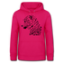 Leopard Liebhaber Leopard Muster Frauen Hoodie - dunkles Pink