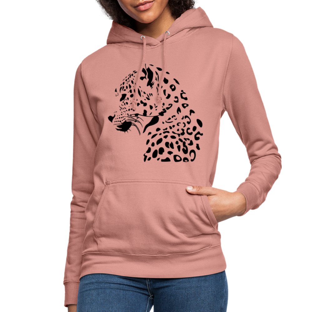 Leopard Liebhaber Leopard Muster Frauen Hoodie - Altrosa