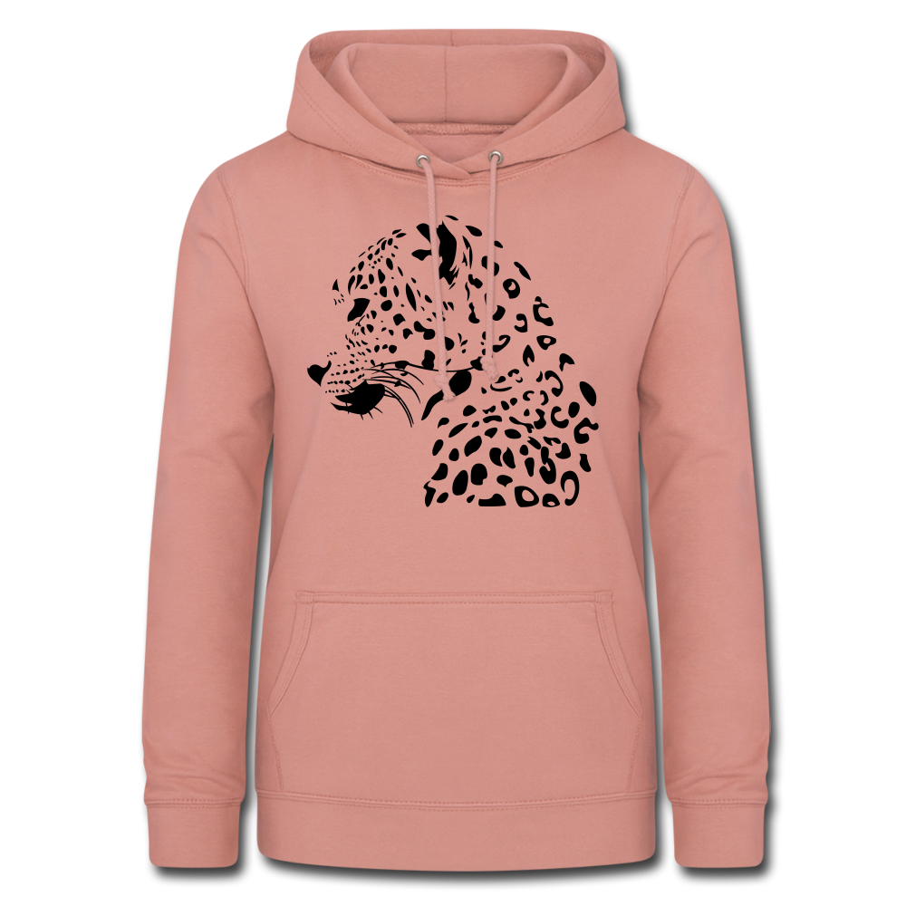 Leopard Liebhaber Leopard Muster Frauen Hoodie - Altrosa