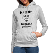 Der Hund tut nix das Frauchen schon Frauen Hoodie - Hellgrau meliert