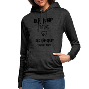 Der Hund tut nix das Frauchen schon Frauen Hoodie - Anthrazit