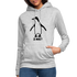 Witziger Pinguin Spruch Is Was Frauen Hoodie - Hellgrau meliert