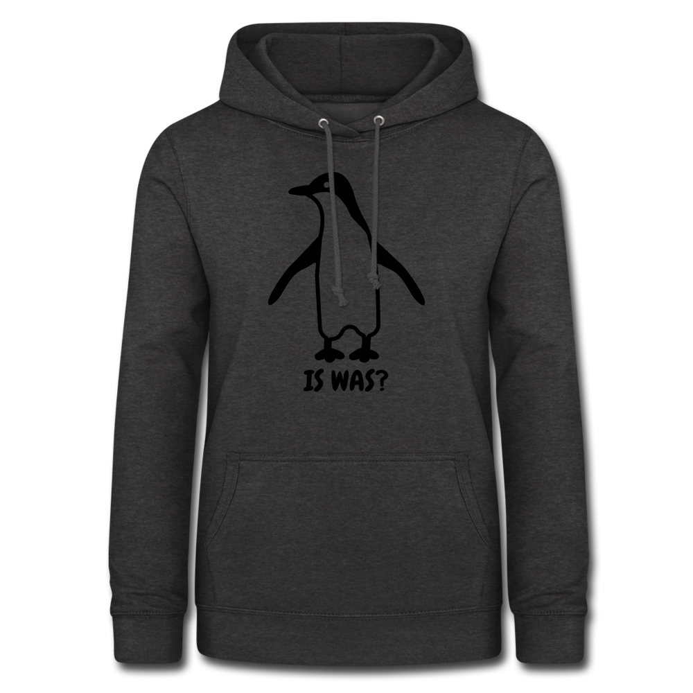 Witziger Pinguin Spruch Is Was Frauen Hoodie - Anthrazit