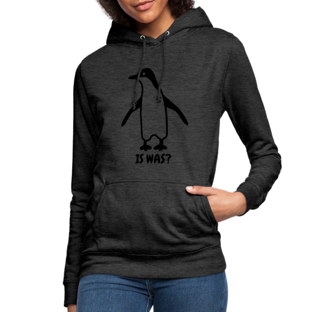 Witziger Pinguin Spruch Is Was Frauen Hoodie - Anthrazit