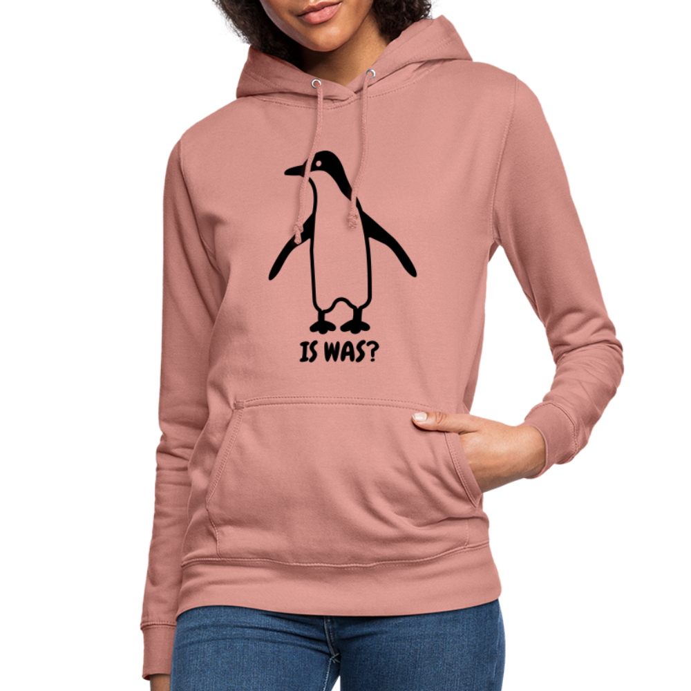 Witziger Pinguin Spruch Is Was Frauen Hoodie - Altrosa