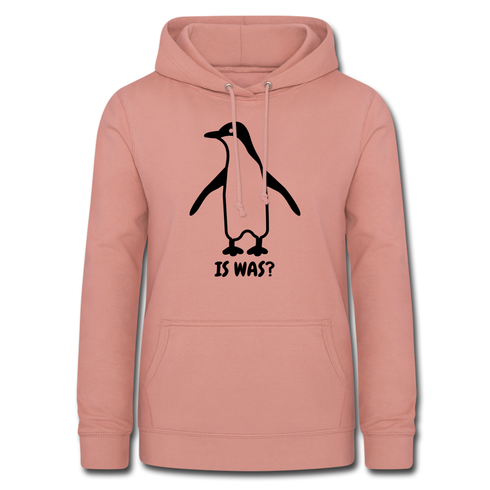 Witziger Pinguin Spruch Is Was Frauen Hoodie - Altrosa