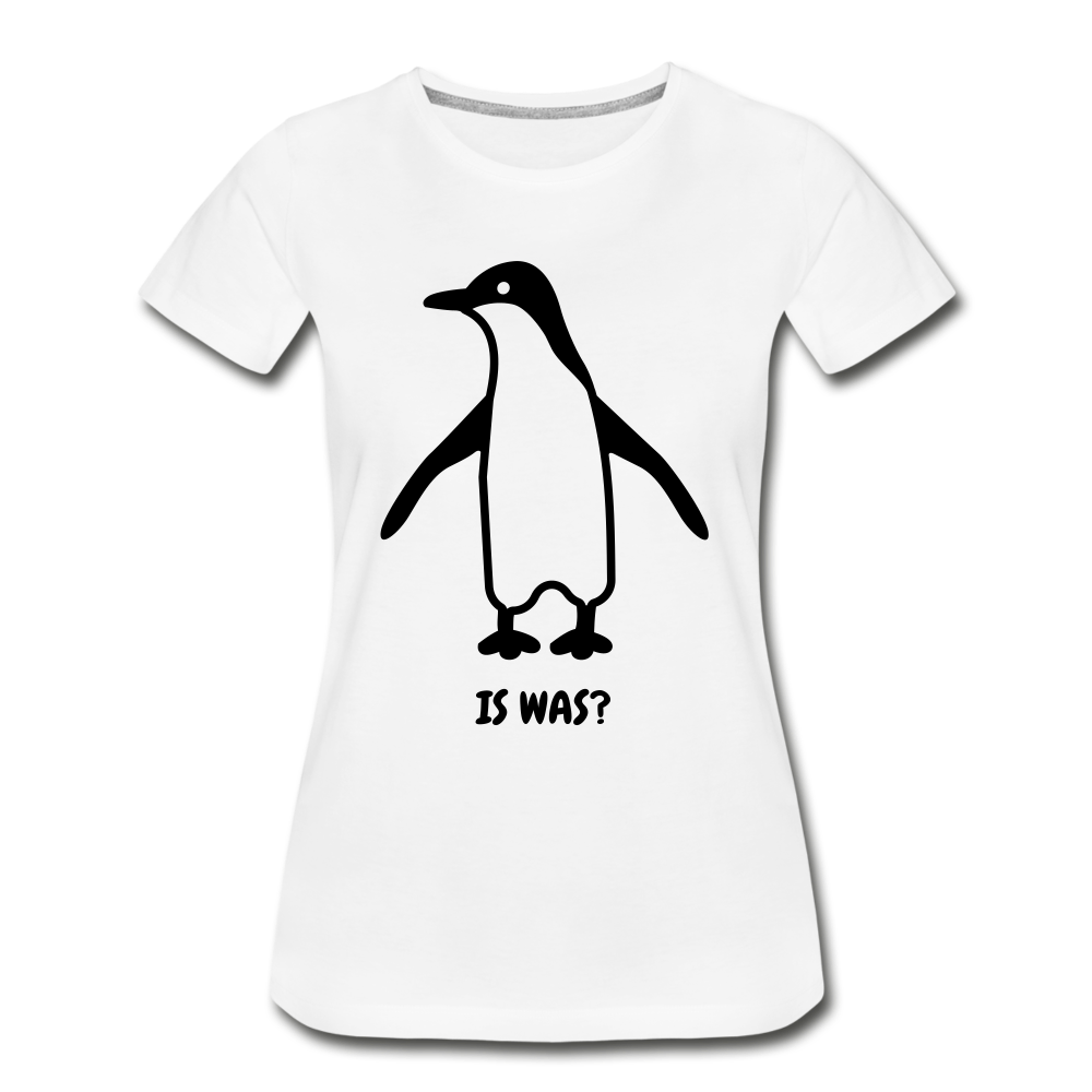 Witziger Pinguin Spruch Is Was Frauen Premium Bio T-Shirt - Weiß