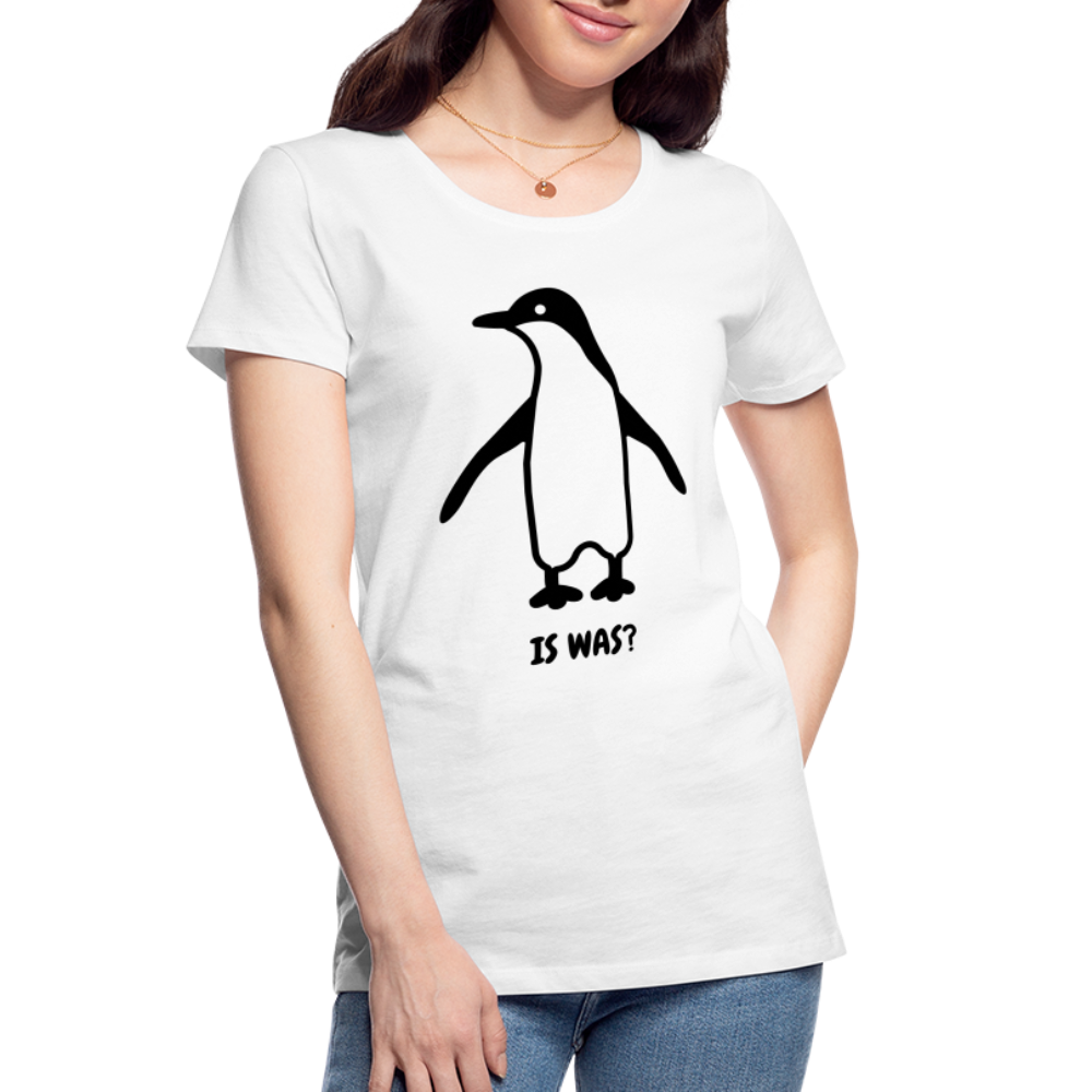 Witziger Pinguin Spruch Is Was Frauen Premium Bio T-Shirt - Weiß