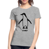 Witziger Pinguin Spruch Is Was Frauen Premium Bio T-Shirt - Grau meliert