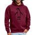 Witziger Pinguin Spruch Is Was Unisex Hoodie - Bordeaux