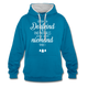 Bin ein Dorfkind - weiß wo Dich niemand findet - witziger Hoodie - Pfauenblau/Grau meliert