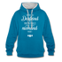 Bin ein Dorfkind - weiß wo Dich niemand findet - witziger Hoodie - Pfauenblau/Grau meliert