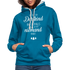 Bin ein Dorfkind - weiß wo Dich niemand findet - witziger Hoodie - Pfauenblau/Grau meliert