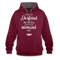 Bin ein Dorfkind - weiß wo Dich niemand findet - witziger Hoodie - Weinrot/Anthrazit