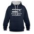 Achtung dummer Spruch wird geladen lustiger Hoodie - Navy/Grau meliert