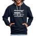 Achtung dummer Spruch wird geladen lustiger Hoodie - Navy/Grau meliert