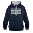 Mann kann auch ohne Spaß Alkohol haben Witziger Hoodie - Navy/Grau meliert