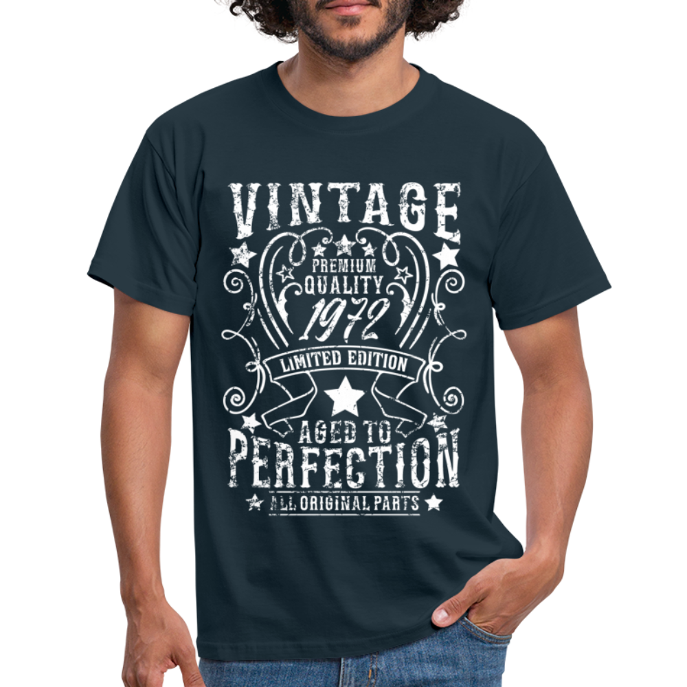 50. Geburtstag Vintage Style Geboren 1972 Männer Geschenk T-Shirt - navy