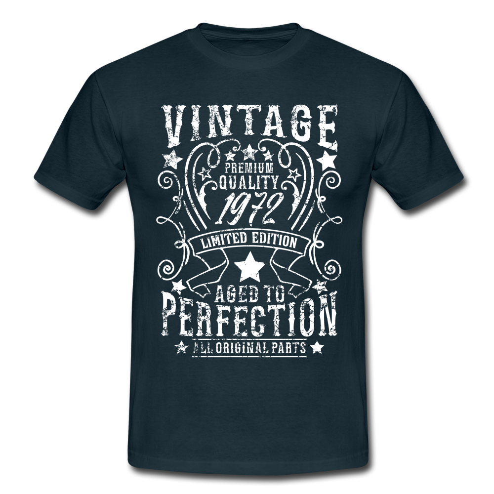 50. Geburtstag Vintage Style Geboren 1972 Männer Geschenk T-Shirt - navy