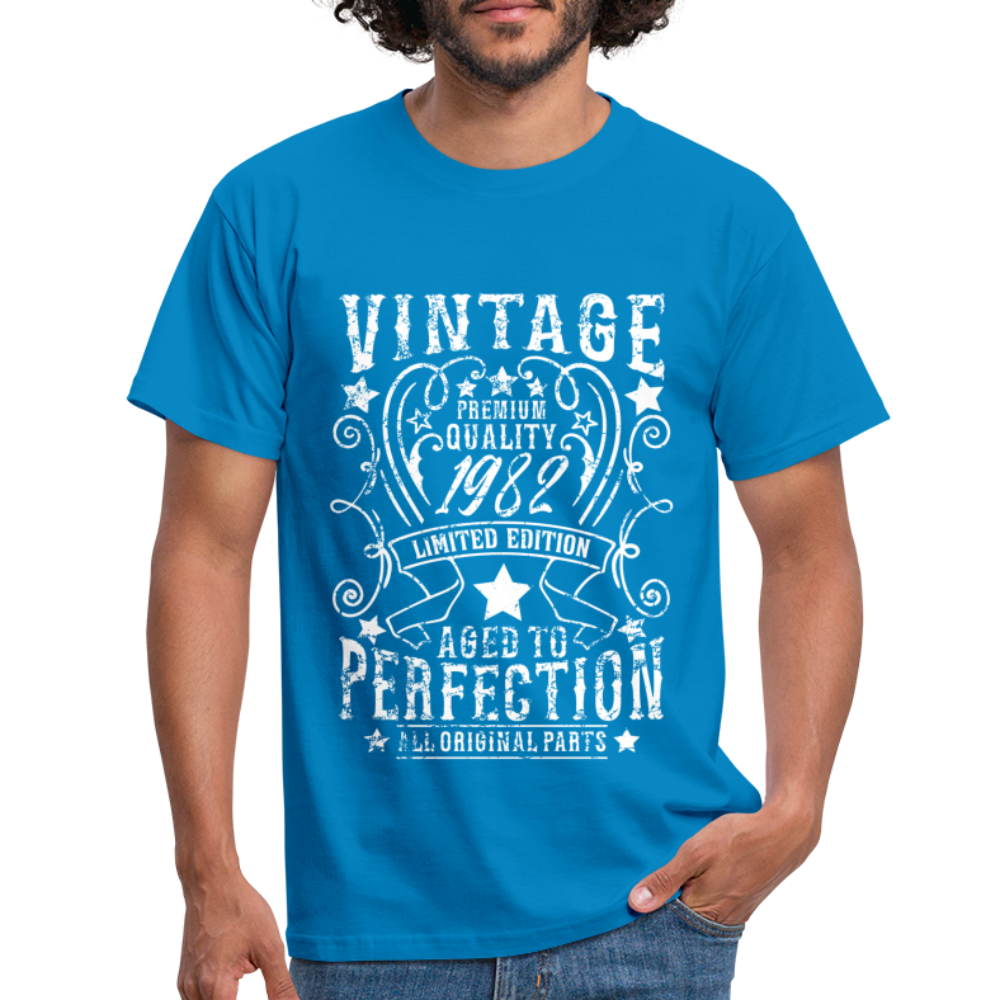 40. Geburtstag Vintage Style Geboren 1982 Männer Geschenk T-Shirt - royal blue