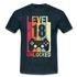 Gamer 18. Geburtstag Zocken Level 18 Unlocked Geschenk T-Shirt - navy