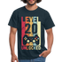 Gamer 20. Geburtstag Zocken Level 20 Unlocked Geschenk T-Shirt - navy